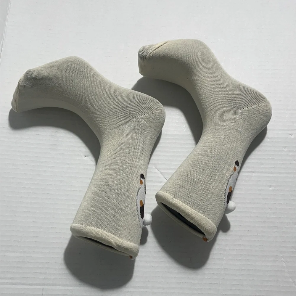 Cream Cat Patterned Women’s Socks